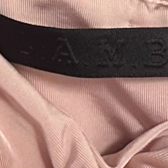 L.A.M.B. by Gwen Stefani NWT Ruched On Shoulder Top in Rose Smoke - Picture 9 of 14